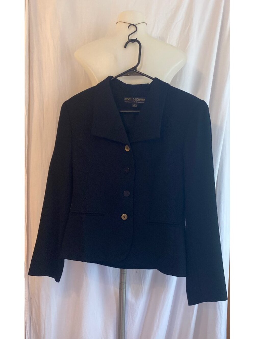 Kasper & Company ASL 100% Wool Navy Vintage Skirt/10 Suit Blazer/8 Set
